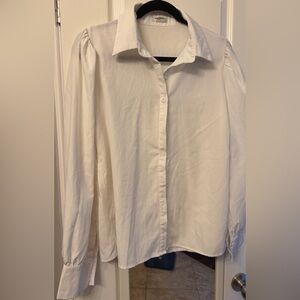 Zeagoo Women's White Button Down Shirt